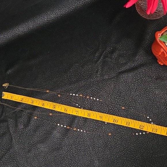 New York And Company 3 Chain Cross Pendant Necklace with Gold Accents - Picture 5 of 7